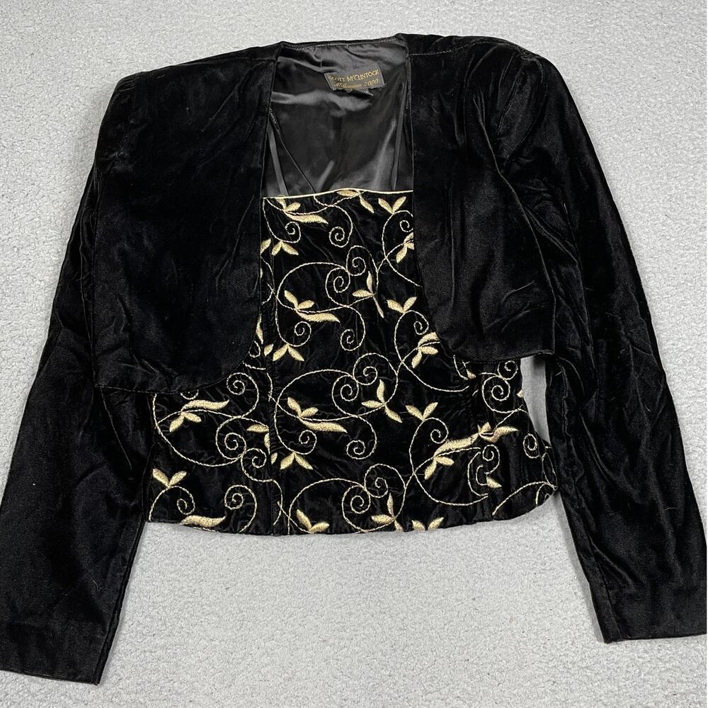 Vintage Scott McClintock Velvet Size 10 Formal Top With Size S Jacket